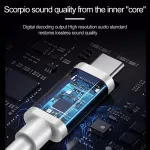 Stereo sluchátka pro Apple iPhone s rozhraním USB-C, kabelová bílá s mikrofonem, určená pro zařízení s konektorem Typu-C TopTechnology