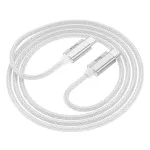 USB kabel 240W typ-C na typ-C 1.8m šedý opletený, učený pro rychlé nabíjení, podporuje standard PD3.1 HOCO