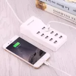 USB nabíjecí multiadaptér s deseti porty, umožňuje připojení více různých zařízení pomocí standardního portu TopTechnology