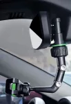 XBNC107 držák mobilu a GPS na zpětné zrcátko automobilu, silná pružina chrání před vypadnutím zařízení i na hrbolaté cestě, otáčení 360° TopTechnology