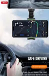XBNC107 držák mobilu a GPS na zpětné zrcátko automobilu, silná pružina chrání před vypadnutím zařízení i na hrbolaté cestě, otáčení 360° TopTechnology