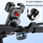 YYS-680 držák mobilu a GPS navigace pro horská kola i motocykly, masivní provedení z pevných materiálů tlumící nárazy, rychlá instalace ( do 3s ) , bezpečnostní zámek TopTechnology