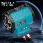 Bluetooth reproduktor YXDZ‑007 na baterie Makita 18V BL1830, kapacita baterie není určující TopTechnology