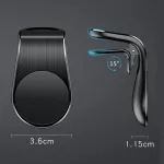 BNMD15 magnetický držák telefonu do větrací mřížky ventilátoru, kovový, barva černá TopTechnology