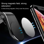 BNMD15 magnetický držák telefonu do větrací mřížky ventilátoru, kovový, barva černá TopTechnology