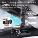 C192 držák mobilního telefonu na zpětné zrcátko automobilu, silná pružina chrání před vypadnutím zařízení i na hrbolaté cestě, otáčení na čtyřech kloubech 2 x 360° a 2 x 120° Yesido