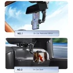 C192 držák mobilního telefonu na zpětné zrcátko automobilu, silná pružina chrání před vypadnutím zařízení i na hrbolaté cestě, otáčení na čtyřech kloubech 2 x 360° a 2 x 120° Yesido