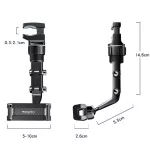 C192 držák mobilního telefonu na zpětné zrcátko automobilu, silná pružina chrání před vypadnutím zařízení i na hrbolaté cestě, otáčení na čtyřech kloubech 2 x 360° a 2 x 120° Yesido