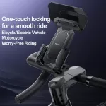 C331 držák telefonu na kolo, motocykl, s mechanickým uzamykáním, nastavením o 360 stupňů a sluneční clonou pro lepší viditelnost LCD displeje Yesido C331