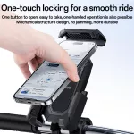 C331 držák telefonu na kolo, motocykl, s mechanickým uzamykáním, nastavením o 360 stupňů a sluneční clonou pro lepší viditelnost LCD displeje Yesido C331