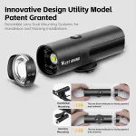 Cyklistický dobíjecí světlomet s vysokým jasem a svítivostí, s funkcí připomenutí nabíjení WEST BIKING