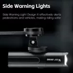 Cyklistický dobíjecí světlomet s vysokým jasem a svítivostí, s funkcí připomenutí nabíjení WEST BIKING