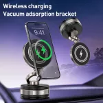 D1W magnetický držák telefonu s bezdrátový nabíjením 15W , otočný, skládací, primárně určený do automobilu, řada TARNISH TopTechnology
