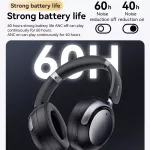EP07 Bluetooth sluchátka s ANC potlačením hluku, černá, black, bluetooth V5.3 Yesido
