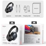 EP07 Bluetooth sluchátka s ANC potlačením hluku, černá, black, bluetooth V5.3 Yesido