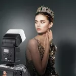 F32 externí přídavný blesk na patici fotoaparátu, s LCD displejem, určený pro amatérské i profesionální použití VLOGLITE