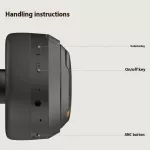 Sluchátka Xiaomi BlackShark Be30, ANC, šedá, grey, bluetooth V5.4