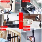 UNI-CLIP držák mobilního telefonu na zpětné zrcátko automobilu 3. generace, otáčení na čtyřech kloubech 2 x 360° a 2 x 120° TopTechnology