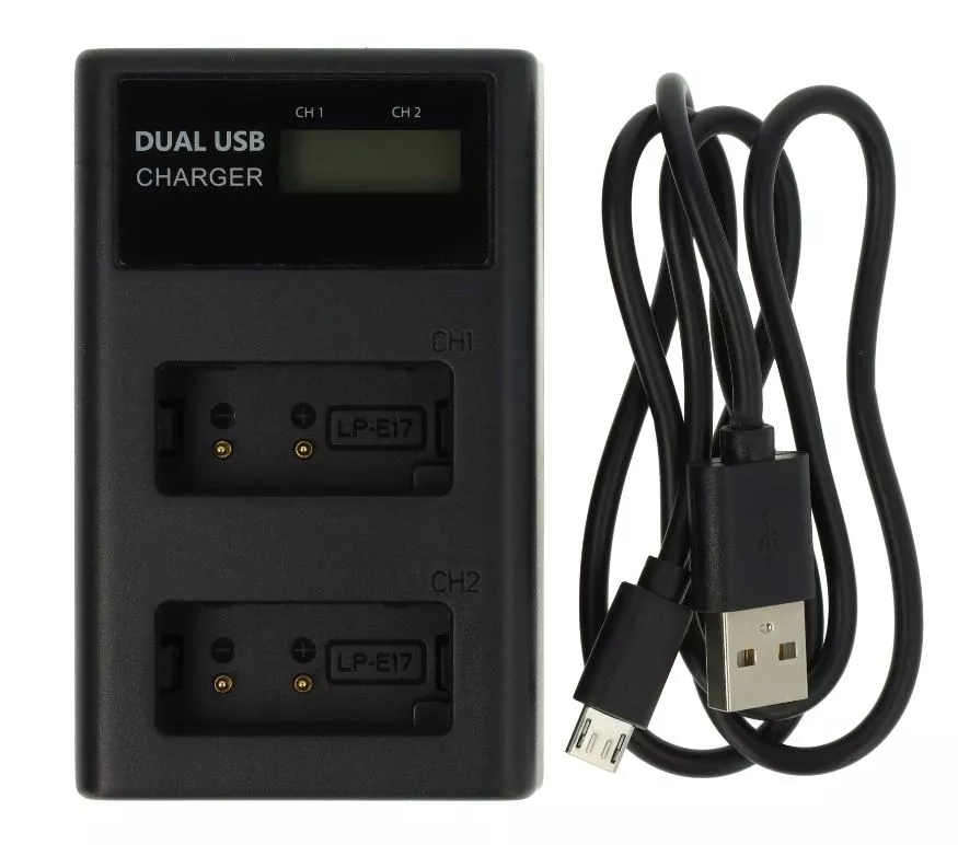 USB nabíječka baterie Canon LP-E17 DUÁLNÍ