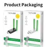 VegGieg USB síťový adaptér 1400Mb/s Dual Band 5dB, Wi-Fi 6, rychlá bezdrátová síťová karta pro PC, notebook