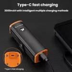 YP0701473 Světlo na kolo z hliníkové slitiny, svítilna s vysokou intenzitou, odolnost proti stříkající vodě IPX5 WEST BIKING