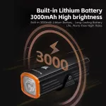 YP0701473 Světlo na kolo z hliníkové slitiny, svítilna s vysokou intenzitou, odolnost proti stříkající vodě IPX5 WEST BIKING