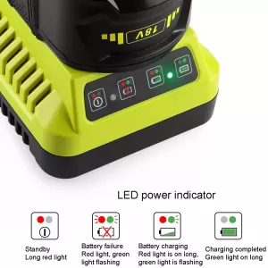 Nabíječka Ryobi ONE+ 18 V | kvalitní kompatibilní nabíječka pro baterie Li-Ion, Ni-MH a Ni-Cd – náhrada originálních nabíječek Ryobi TopTechnology