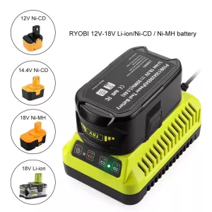 Nabíječka Ryobi ONE+ 18 V | kvalitní kompatibilní nabíječka pro baterie Li-Ion, Ni-MH a Ni-Cd – náhrada originálních nabíječek Ryobi TopTechnology