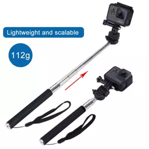 Teleskopická selfie tyč pro akční kamery GoPro, DJI Osmo Action, Insta360 a další – univerzální monopod s držákem pro sportovní kamery Poluz Teleskopická selfie tyč pro akční kamery GoPro, DJI Osmo Action, Insta360 a další – univerzální monopod s držákem pro sportovní kamery Poluz