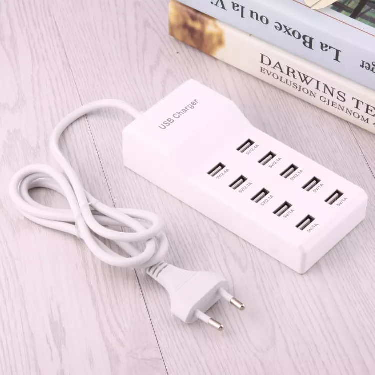 USB nabíjecí multiadaptér s deseti porty