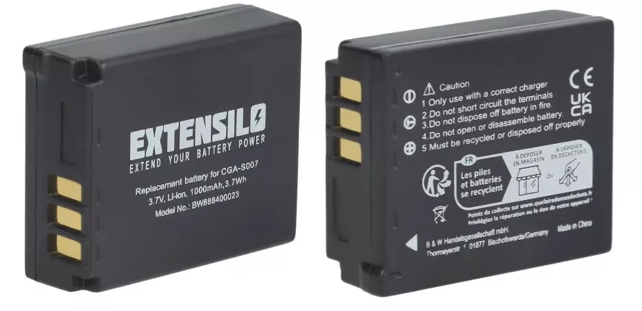 Baterie Panasonic CGA-S007E, DMW-BCD10 1000mAh