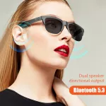 Bluetooth chytré sluneční brýle s reproduktory a mikrofonem – bezdrátová handsfree sluchátka Bluetooth 5.3, polarizační UV400 čočky, USB-C nabíjení TopTechnology