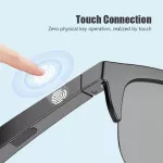 Bluetooth chytré sluneční brýle s reproduktory a mikrofonem – bezdrátová handsfree sluchátka Bluetooth 5.3, polarizační UV400 čočky, USB-C nabíjení TopTechnology