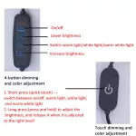 LED lampička s klipem a ohebným ramenem – USB stmívatelná stolní lampa na čtení, práci i do postele TopTechnology