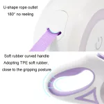 LED zatahovací vodítko pro psy 5 m | červeno-bílé samonavíjecí vodítko s výkonným LED světlem, osvětlením pro sběr exkrementů a ergonomickou rukojetí TopTechnology