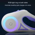 LED zatahovací vodítko pro psy 5 m | červeno-bílé samonavíjecí vodítko s výkonným LED světlem, osvětlením pro sběr exkrementů a ergonomickou rukojetí TopTechnology