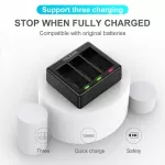 Nabíječka pro 3 baterie GoPro HERO13 Black – USB nabíjecí box TELESIN