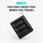 Nabíječka pro 3 baterie GoPro HERO13 Black – USB nabíjecí box TELESIN