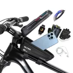 Cyklistická brašna na rám kola WILD MAN XT2 1 l s dotykovým pouzdrem na mobil, pevnou skořepinou a ochranou proti dešti WILD-MAN