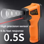 NJTY T400A bezkontaktní infračervený teploměr -50 až 400 °C, nastavitelná emisivita, laser