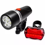 Sada předního bílého a zadního červeného LED světla na jízdní kolo