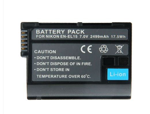 Baterie EN-EL15 1900mAh pro Nikon D800, D810, D7000, D7100, D750, D710, D610, D600