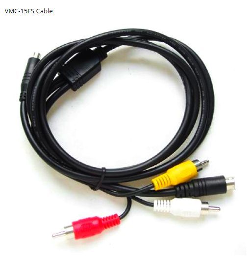 VMC-30FS, VMC-15FS AV Audio Video kabel pro videokamery Sony 3x CINCH, 1x S-VIDEO