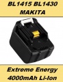 4000mAh Aku baterie Makita 14,4V Li-Ion BL1430, BL1415, 194065-3, 194066-1 neoriginální