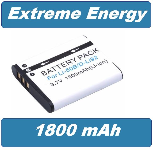 Baterie Olympus Li-50B, Pentax D-Li92, Ricoh DB-100 1800mAh Li-Ion 3,7V neoriginální