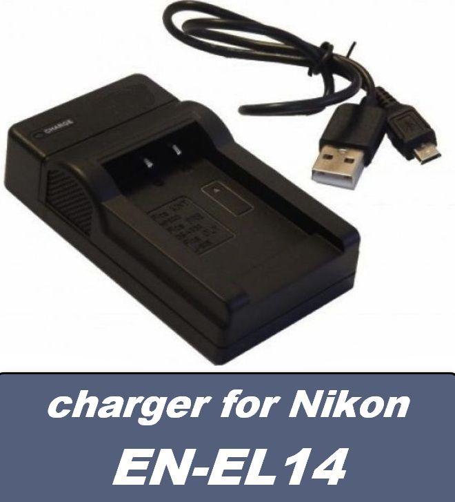 USB nabíječka baterie EN-EL14 pro Nikon D5100, D7100, P7000, P7100, D3100, D3200 neoriginální