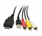 VMC-MD2 AV audio-video kabel pro fotoaparát Sony konektor 2x CINCH AUDIO, 1x CINCH VIDEO, 1x USB